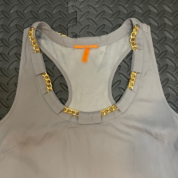 ANAMA | Gold Chain Accent Racer-back Dress - Picture 4 of 9